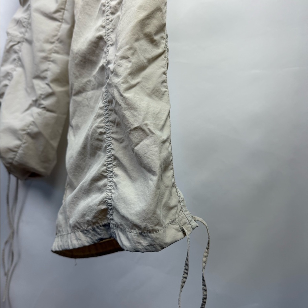 H&M Cream Parachute Cargo Pants XS Drawstring Lightweight Utility - Picture 9 of 14
